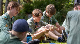 Speidere på kursøkt.